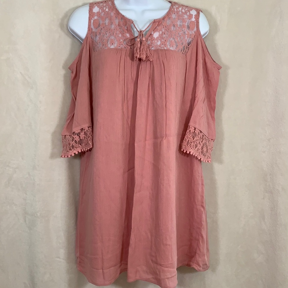 Anthropologie Heartloom cold shoulder lace dress